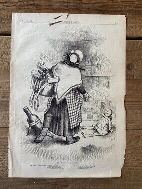 Thomas Nast, Harper's Weekly, Wood Engraving, Political Cartoon